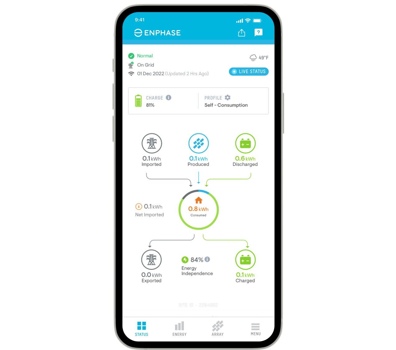 Enphase App Status US