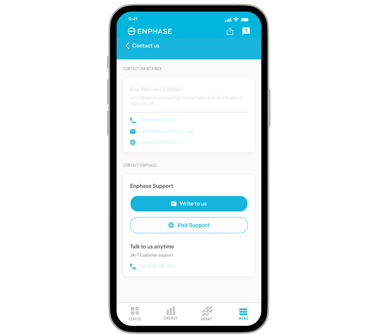 Enphase App Contact