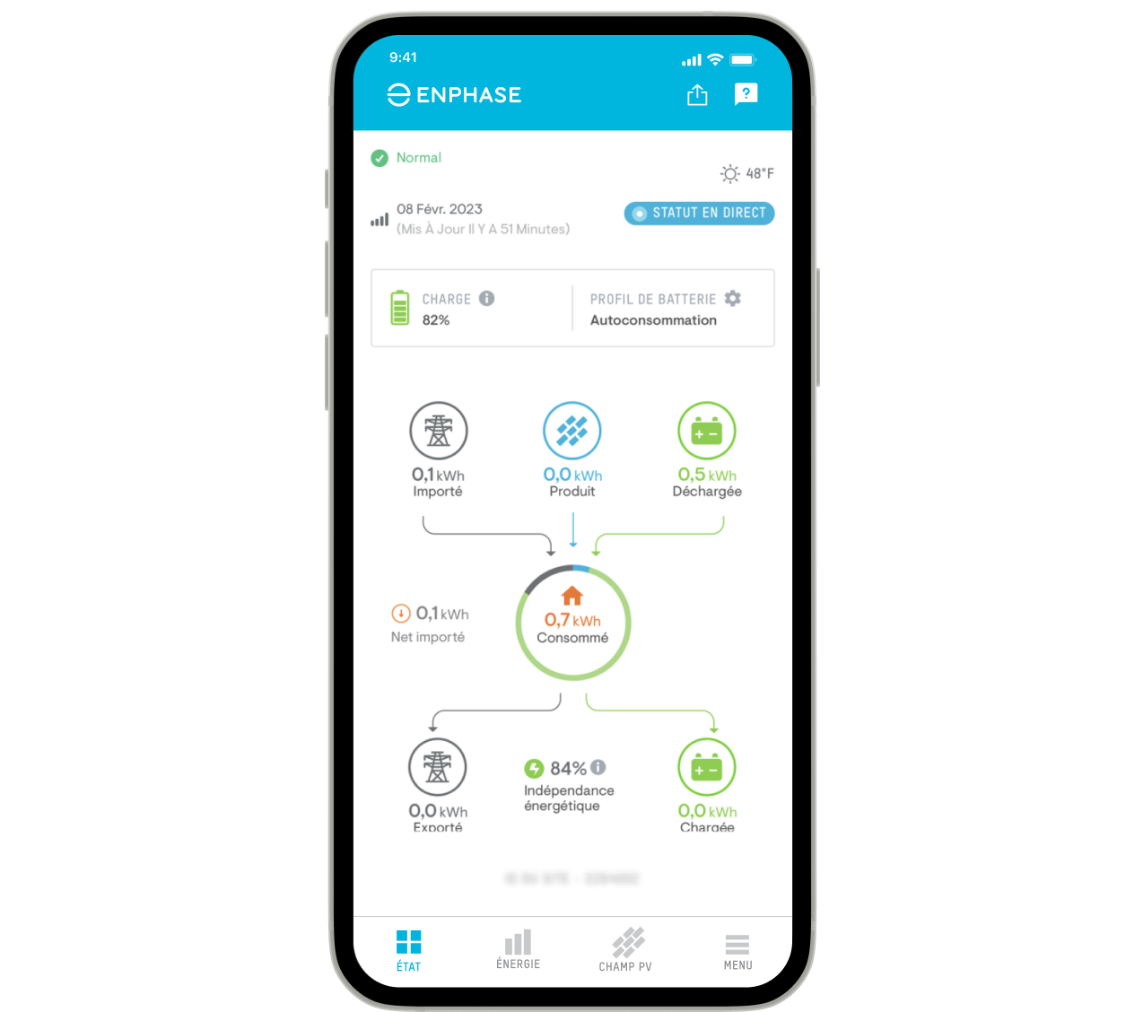 Enphase App Status BE-fr