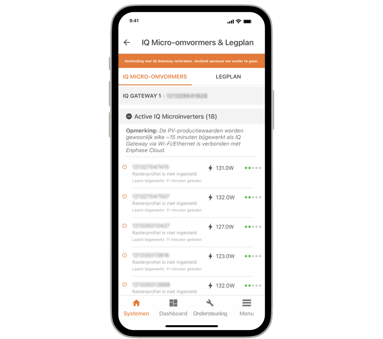Enphase simulator app screen
