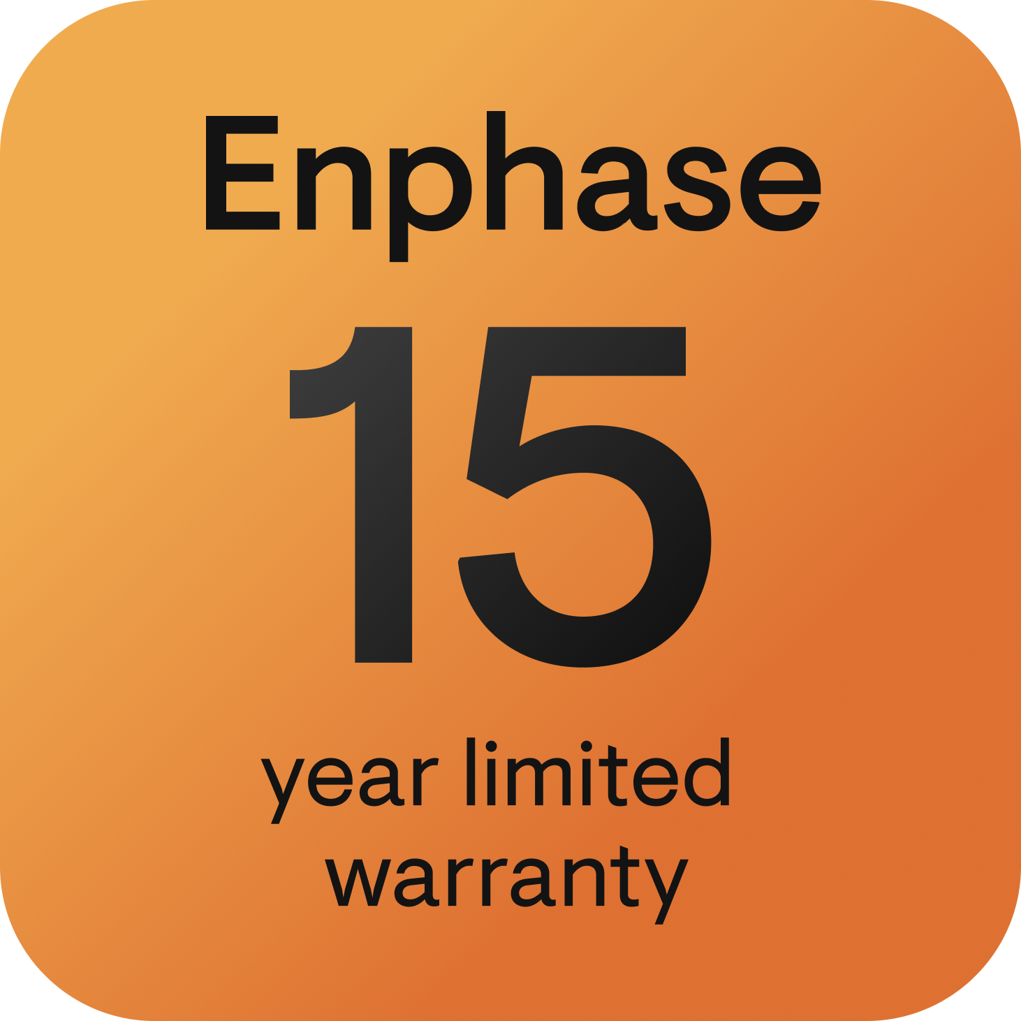 15 year limited warranty