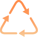 Icon of recycling symbol