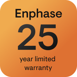 Enphase 25 year limited warranty badge