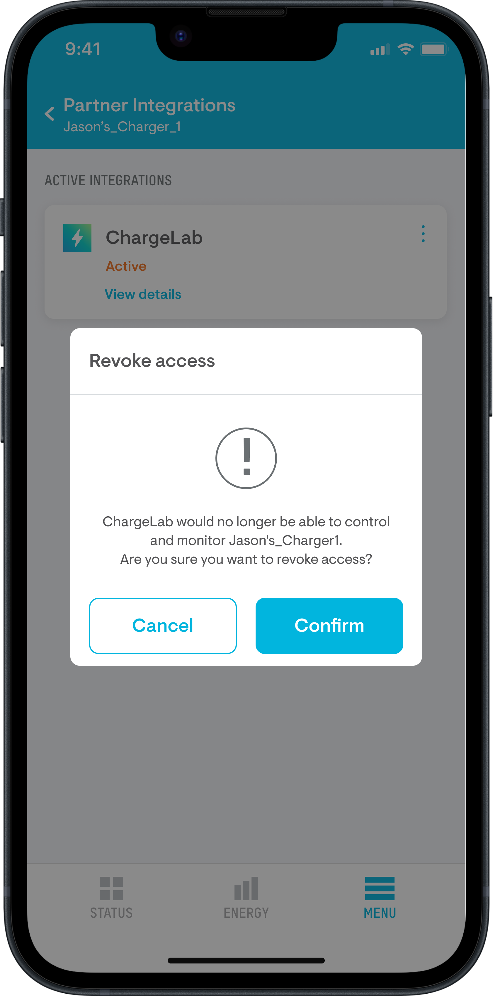 App screen