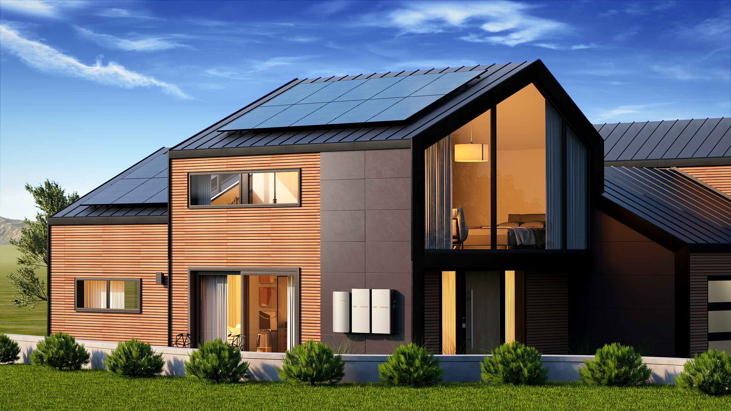 Home installed with Solar panels