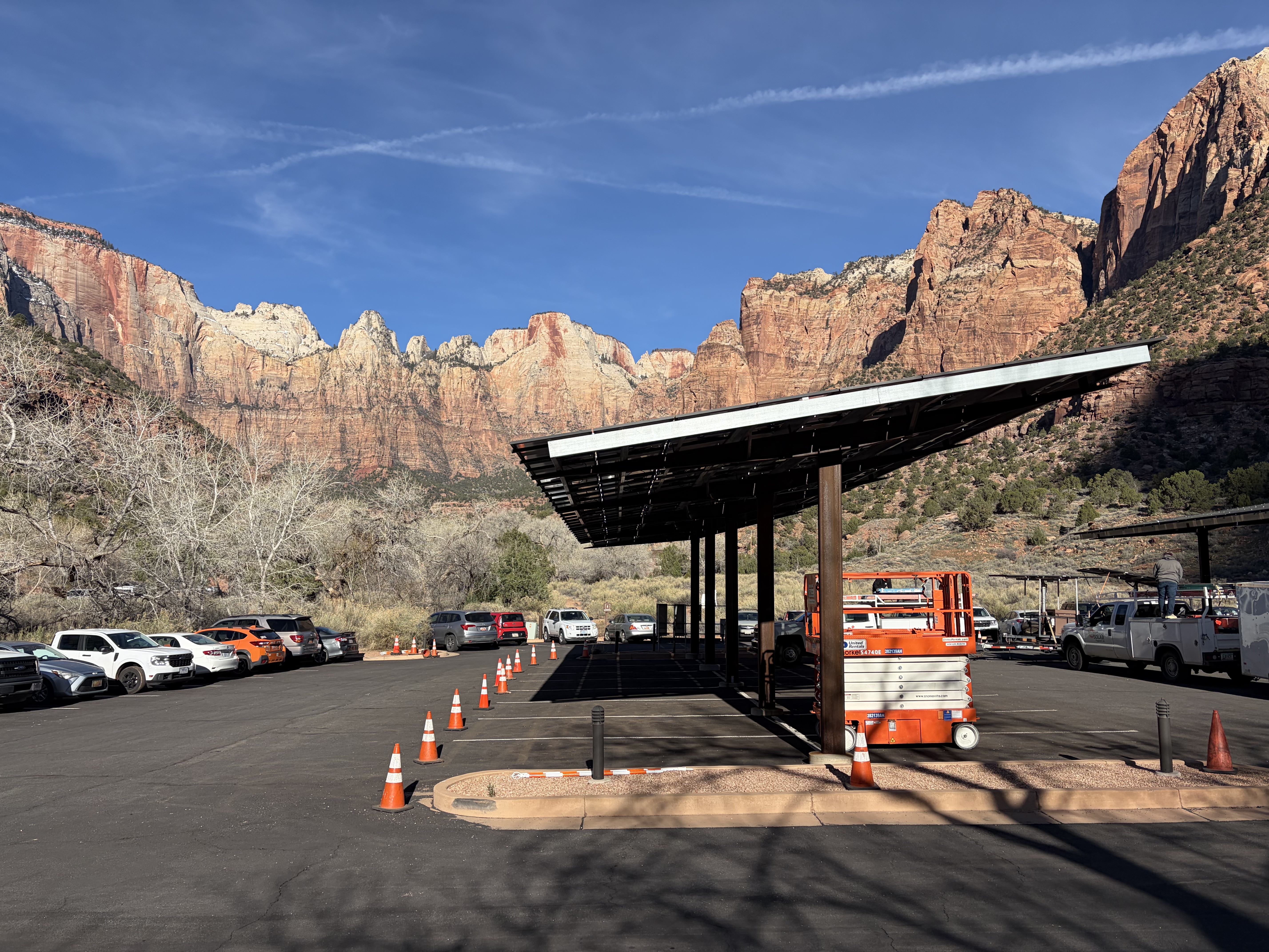 EV charging station in a remote hilly area