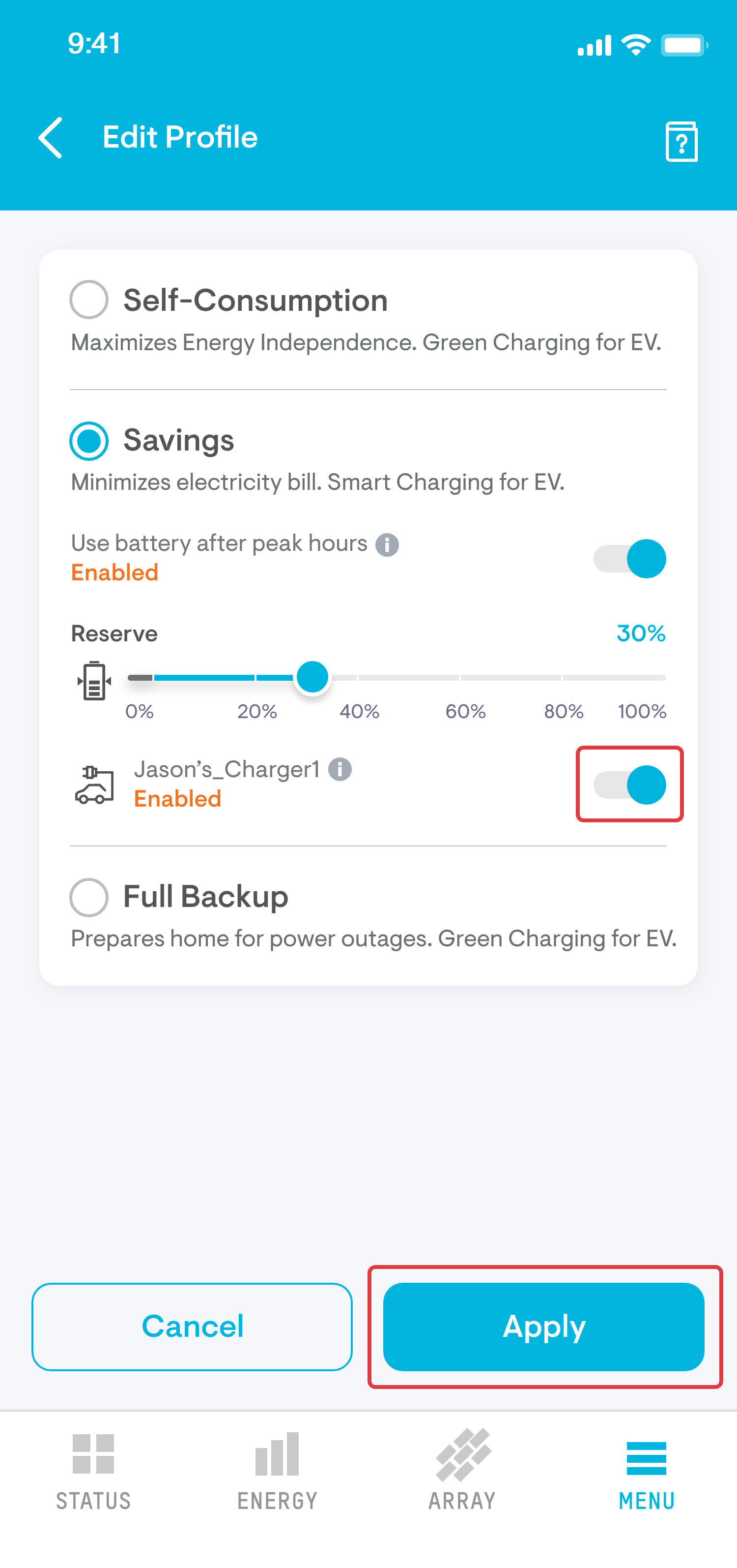 Savings Profile