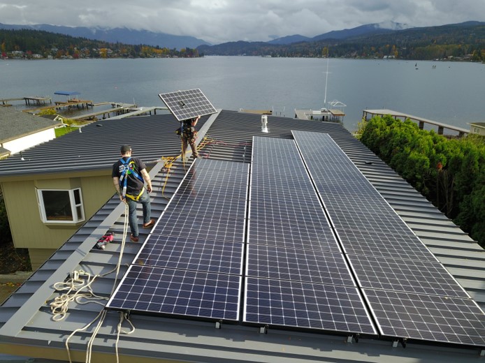Solar panels setup