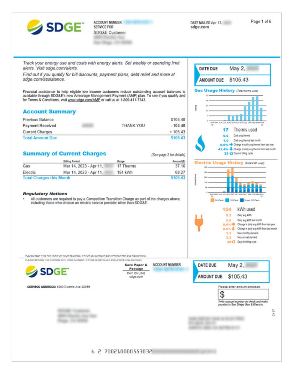 Understanding-your-solar-energy-bill-Utility-bill-sample-pt-1