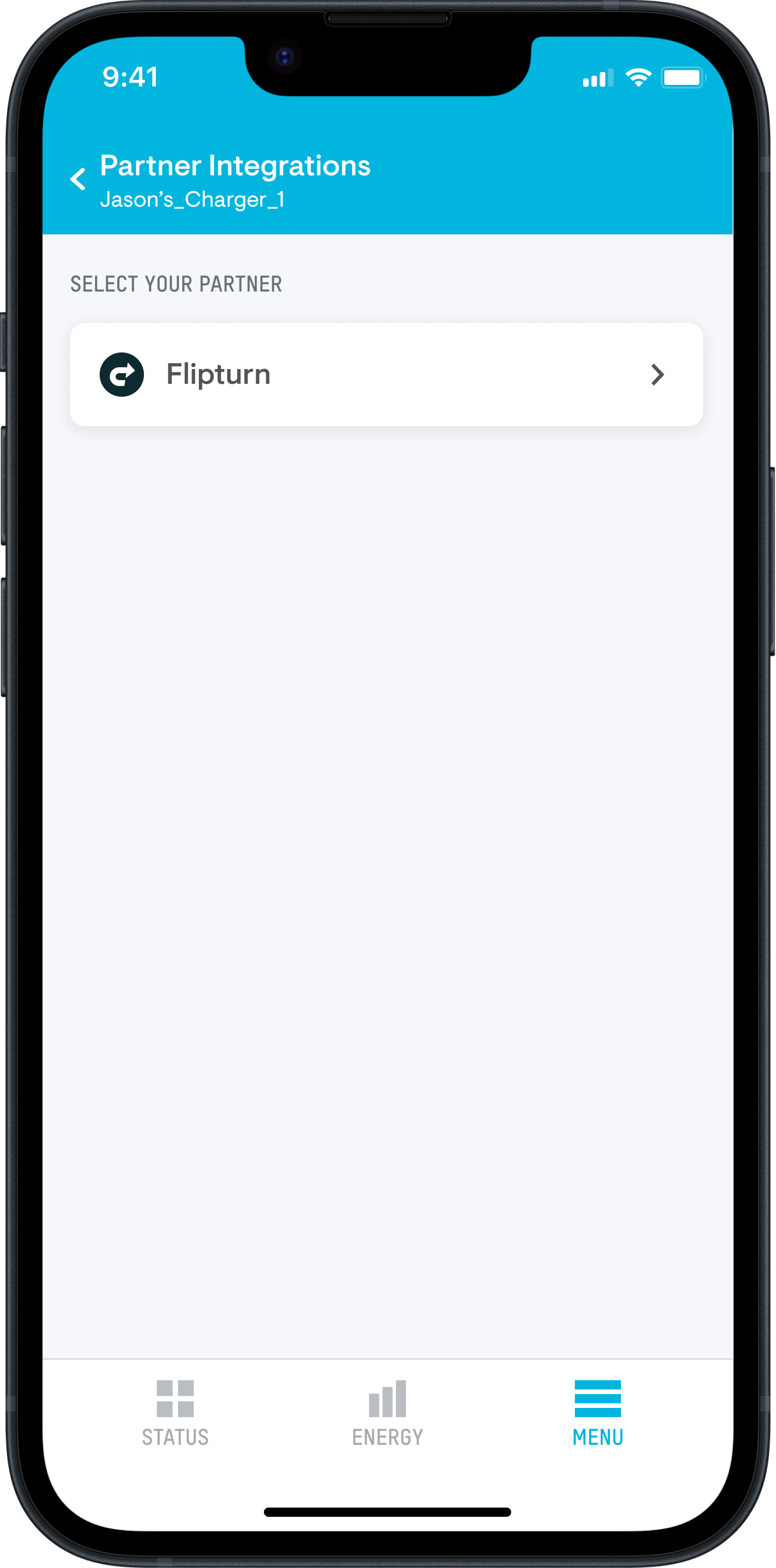 Iphone screen showing app configuration