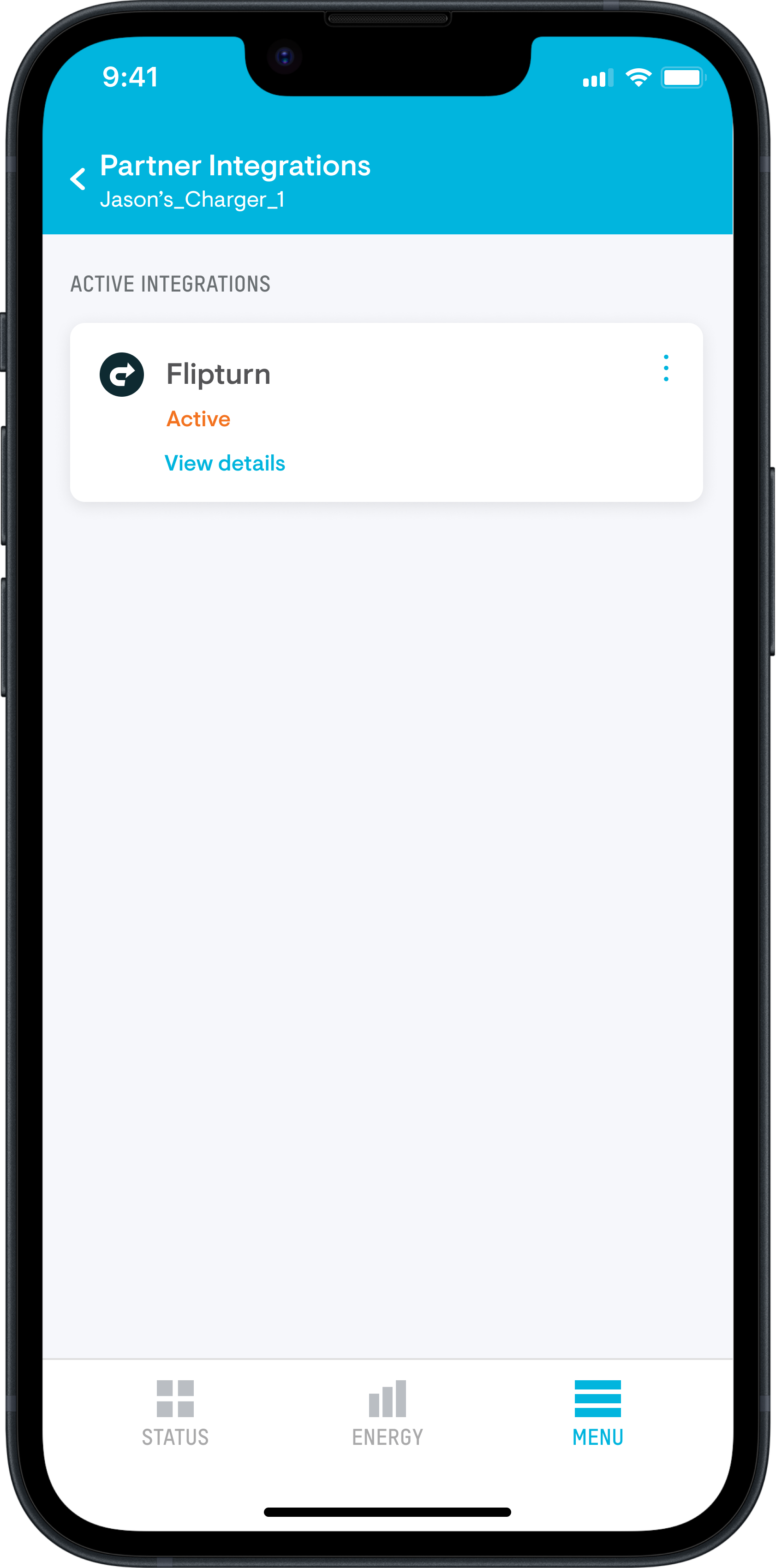 Iphone screen showing app configuration