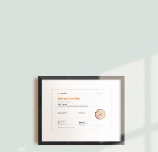 Framed certificate
