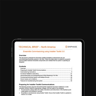ENphase commissioning guide tech brief