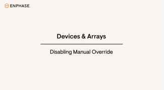 Disabling manual override