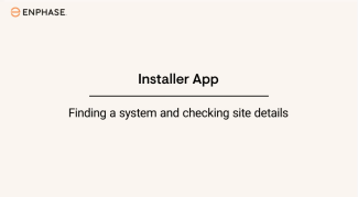 finding a system and checking site details