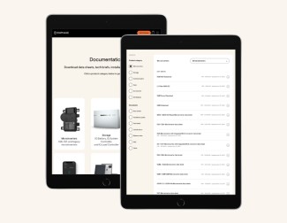 Documentation center screenshots in tablet frame