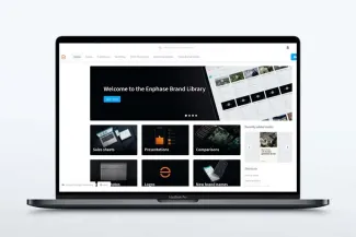 Use the Enphase Brand Library for marketing materials.