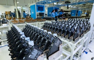 racks of microinverters