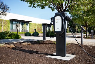 Enphase EV Charger installed at a commercial location