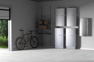 Enphase batteries installed in a garage