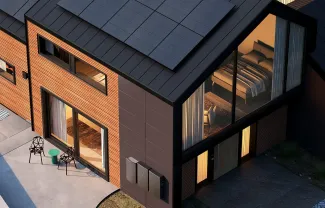 Rending of house with Enphase Energy System products