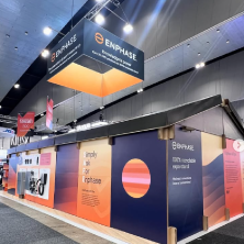 100% recyclable cardboard stand at All-Energy
