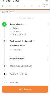 system device setup