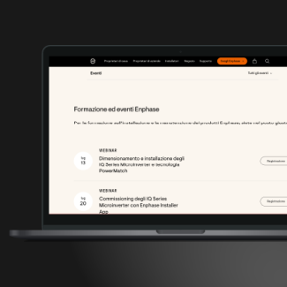Partecipa a uno dei nostri webinar Enphase in italiano