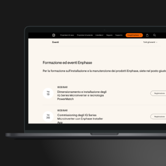 Partecipa a uno dei nostri webinar Enphase in italiano 