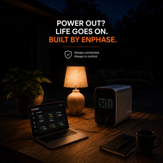 Power out? Life goes on. Built by Enphase.
