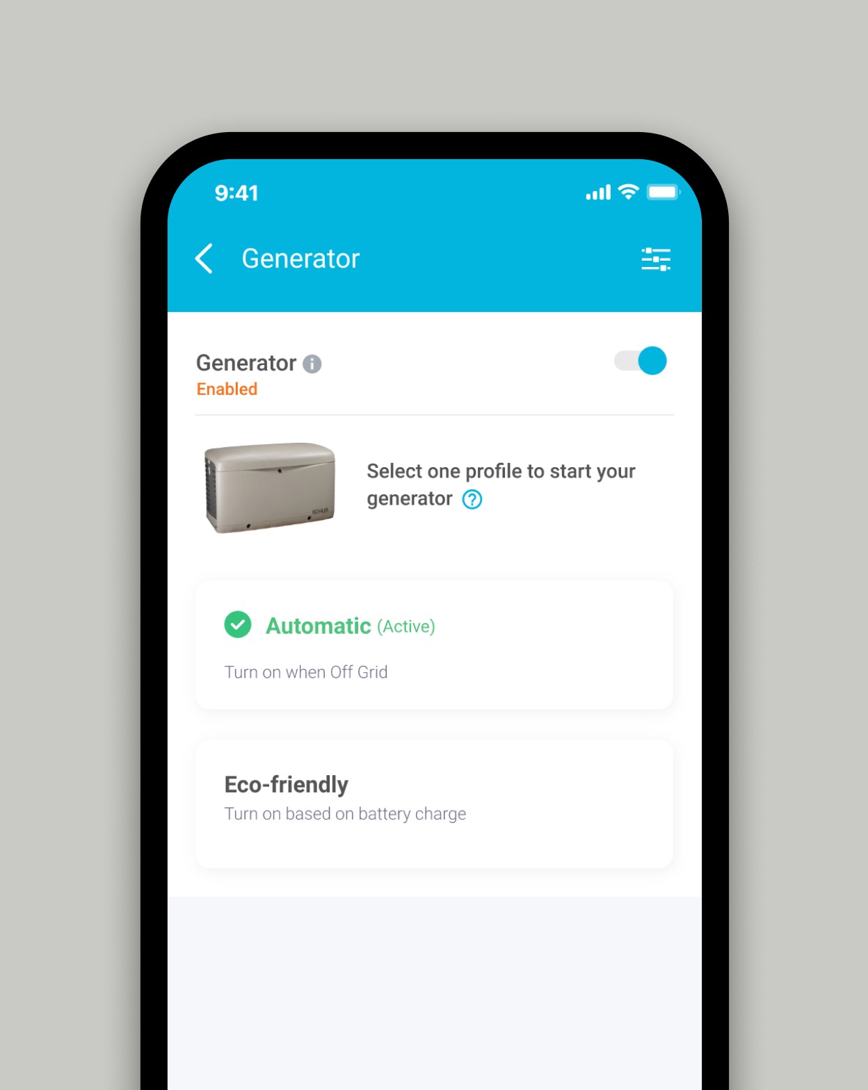 Phone preview Backup generator