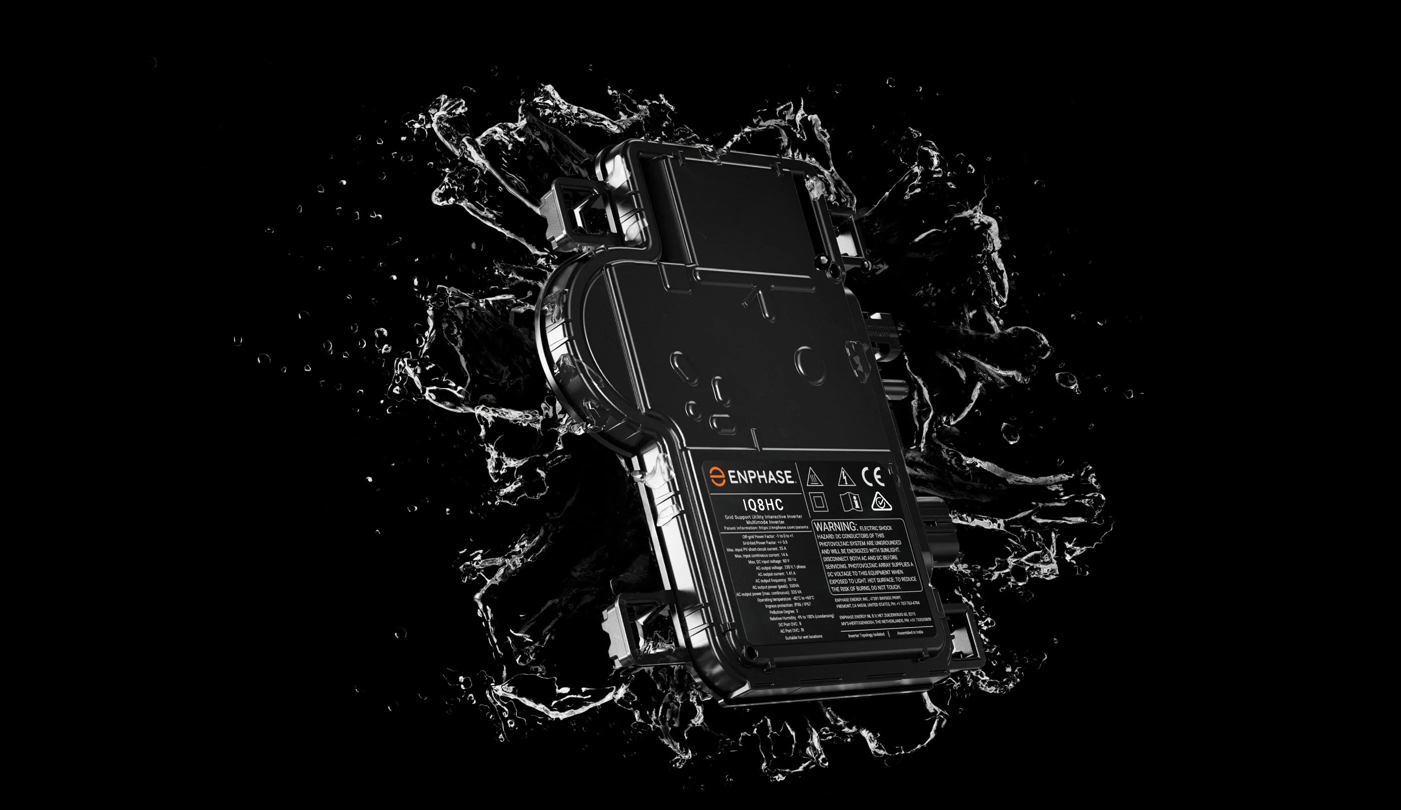 Enphase IQ8HC Microinverter water splash