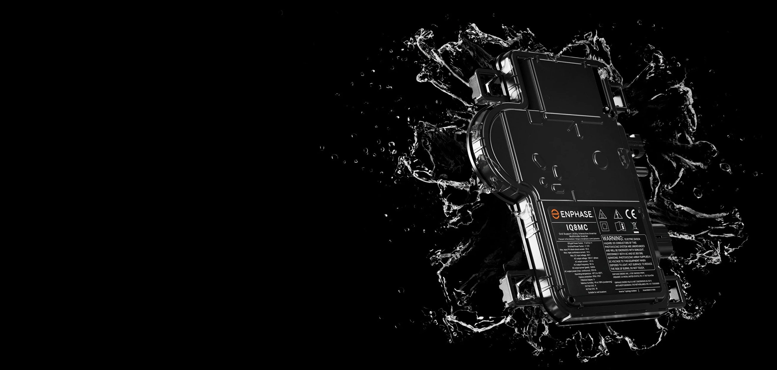 IQ8MC Microinverter water splash