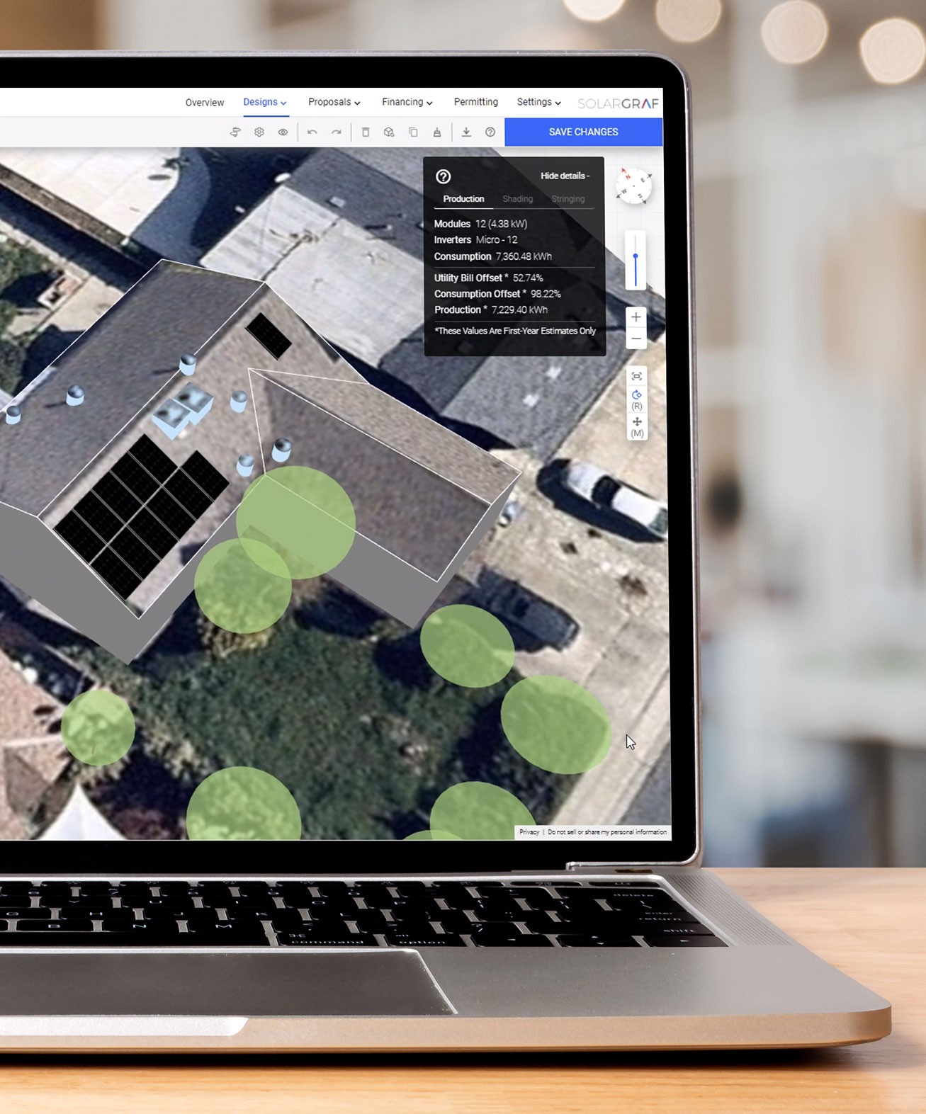Screenshot of Solargraf on laptop