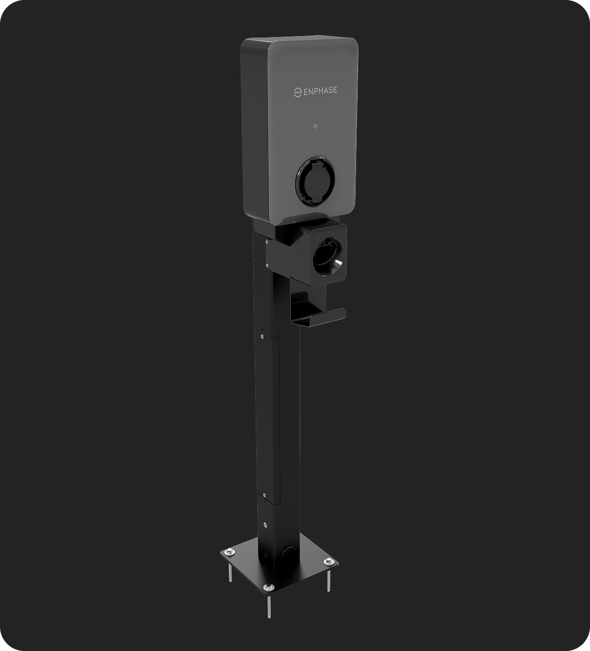 IQ EV Charger 2 single mount pedestal