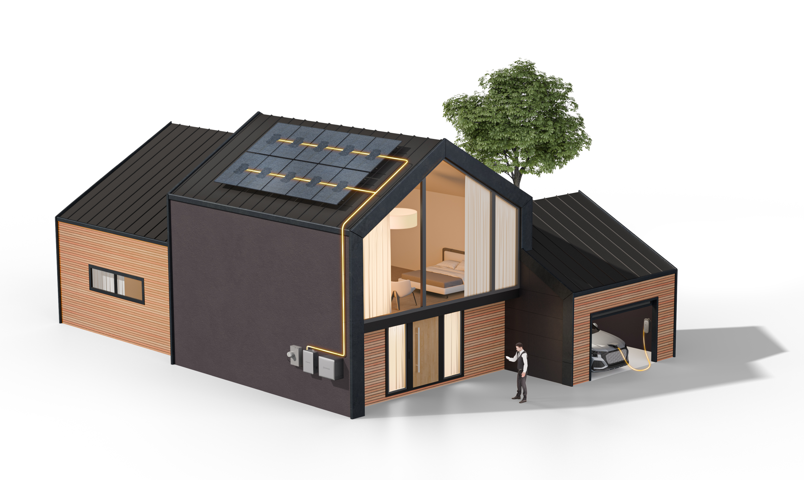 Solar A-Z home illustration